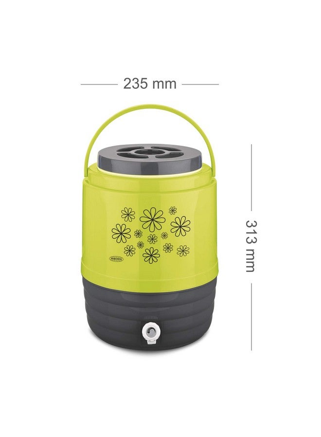 Asian Plastowares - Carry Cool Water Jug | Hot & Cold Water Dispenser with Tap | Double Wall Vacuum Jar for Home, Office & Outdoor Use | BPA-Free, Leak-Proof, Easy-to-Carry | 8 LTR | Green - Image 2