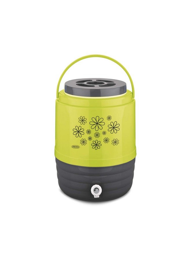 Asian Plastowares - Carry Cool Water Jug | Hot & Cold Water Dispenser with Tap | Double Wall Vacuum Jar for Home, Office & Outdoor Use | BPA-Free, Leak-Proof, Easy-to-Carry | 8 LTR | Green - Image 1