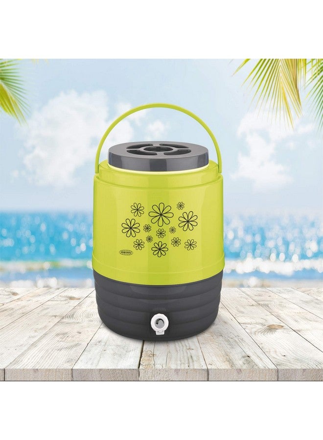 Asian Plastowares - Carry Cool Water Jug | Hot & Cold Water Dispenser with Tap | Double Wall Vacuum Jar for Home, Office & Outdoor Use | BPA-Free, Leak-Proof, Easy-to-Carry | 8 LTR | Green - Image 3