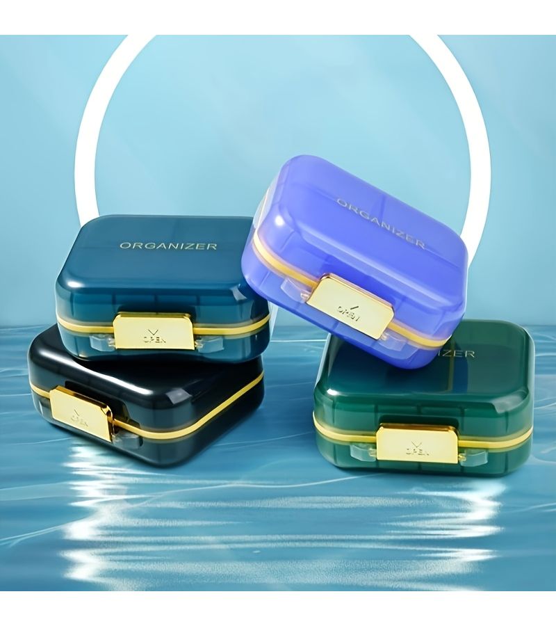Airtight Moisture Proof Light Resistant Purple 7 Compartment Pill Box - Image 1
