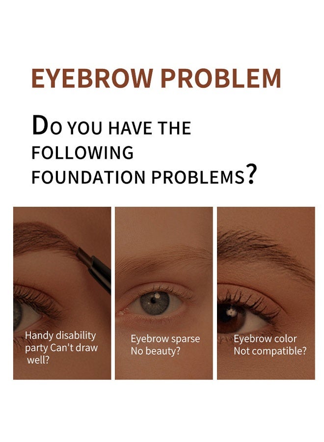 ICVC Tattoo Brow, Tattoo Peel Off Eyebrow Gel Tint, Semi Permanent Tattoo Brow Peel Off Tint Gel, Easy Peel Off Tin, Last Up to 3 Days  # 02 Dark Brown - Image 4