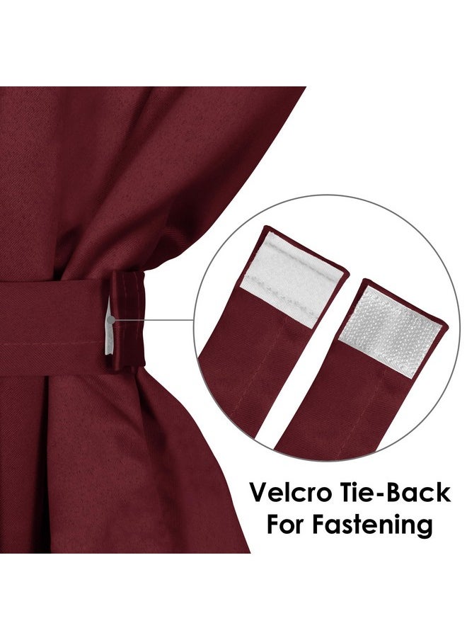 Story@Home Story@Home Blackout Curtain | Long Door Curtains 9 Feet Set of 3 | Plain Design Door Curtain | Thermal Insulated Curtains | 100% Room Darkening Curtains for Living Room | (116 x 275 cm, Maroon)  - Image 4