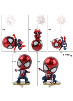 General 5PCS Spider Man Figure Cartoon Toys Super Hero Pvc Action Figure Model Dolls Kid Toy Tabletop Toys For Gifts  - Image 2