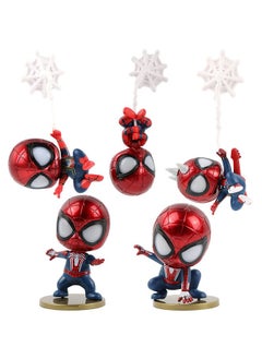 General 5PCS Spider Man Figure Cartoon Toys Super Hero Pvc Action Figure Model Dolls Kid Toy Tabletop Toys For Gifts  - Image 1