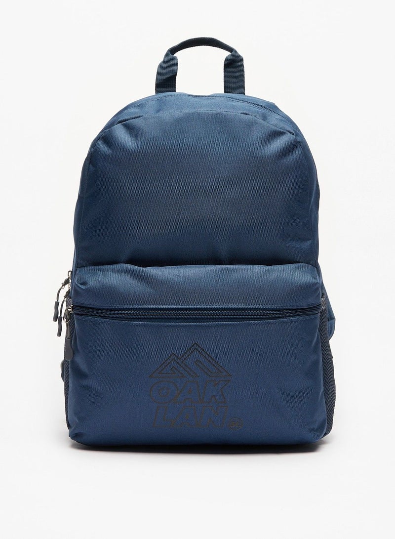 Boys Logo Print Backpack with Adjustable Shoulder Straps