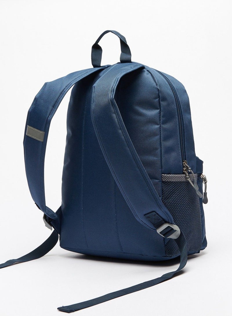 Boys Logo Print Backpack with Adjustable Shoulder Straps