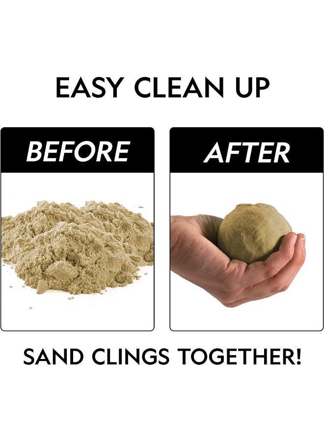 NATIONAL GEOGRAPHIC رمل اللعب الأحفوري من ناشيونال جيوغرافيك - 2 رطل من رمل اللعب، 4 قوالب كبيرة، 6 أحافير حقيقية، مجموعة نشاط رمل حركي حسية للأولاد والبنات - Image 4