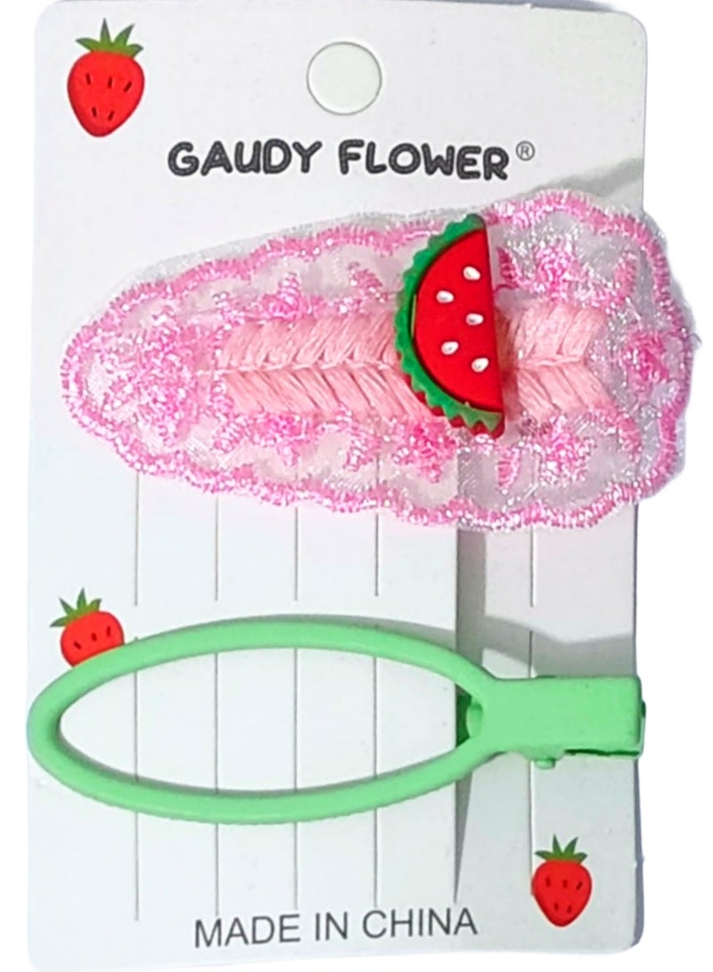 Set of 150 Girly colorful elastic hair bobbles ties and 2 hair clips - Image 2