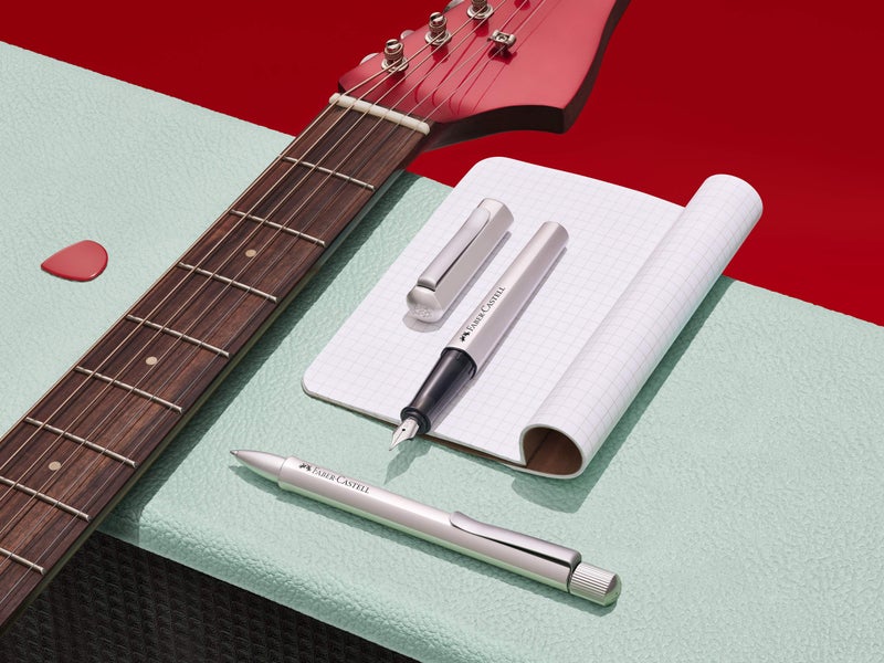 Faber-Castell Hexo F Fountain Pen - Silver - Image 5