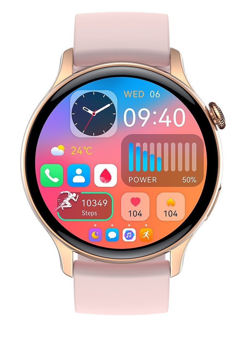 سمارت واتش ساعة ذكية HK85 ذات جسم نحيف بشاشة ملونة عالية الدقة AMOLED بحجم 1.43 بوصة لمراقبة الصحة الكاملة للرجال والنساء مع استهلاك طاقة منخفض - Image 3