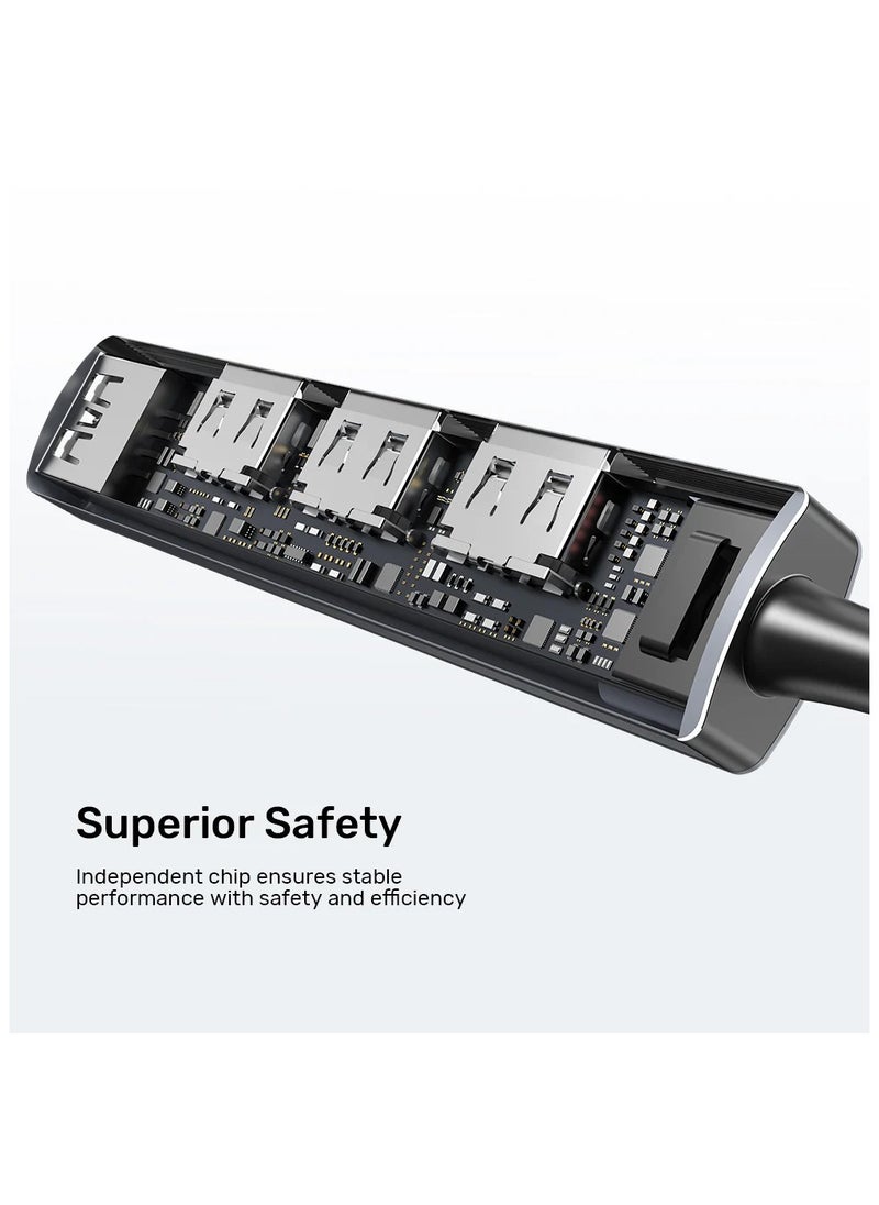 UNITEK - H1208B USB-C TO 4 PORT USB-A HUB ( 3*USB2.0, 1*USB3.0) - Image 1