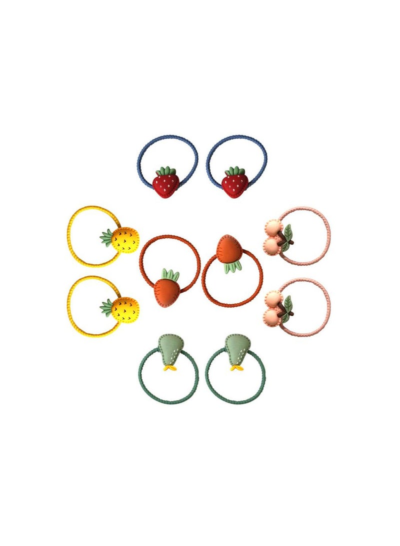 AIWANTO 10-Pieces Elastic Hair Ties, Soft Rubber Bands Hair Accessories for Girls Infants Toddlers Kids and Teens - Image 1