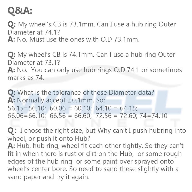 WHEEL CONNECT Hub Centric Rings Set of 4 - Aluminium Alloy, O.D: 121.3mm, I.D: 116.7mm - Image 5