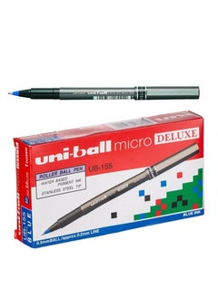 Uniball قلم حبر ميكرو ديلوكس 12 قطعة برأس 0.5 مم وحبر أزرق  - Image 1
