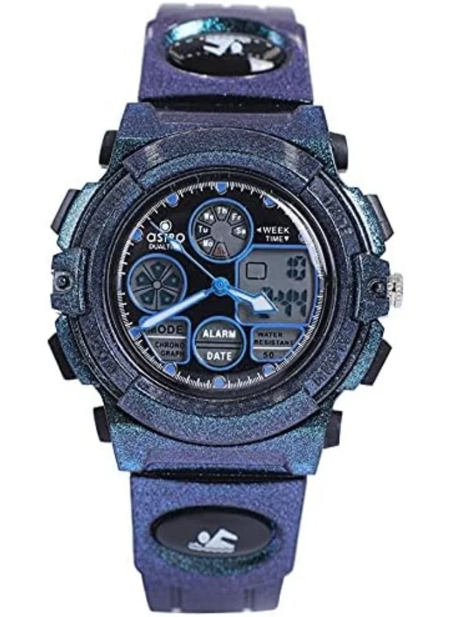 ASTRO Kids Analog-Digital Black Dial Watch - A21806-PPLB