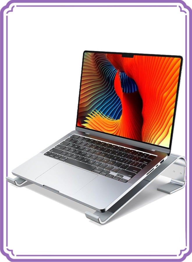 APEX Laptop Stand for Desk, MacBook Stand Sturdy Laptop Riser, Ventilated Ergonomic Aluminum Laptop Holder Compatible with 12 13 15.6 17 Inch MacBook Pro Air/HP/Dell, Work Cooling Computer Stand.  - Image 1
