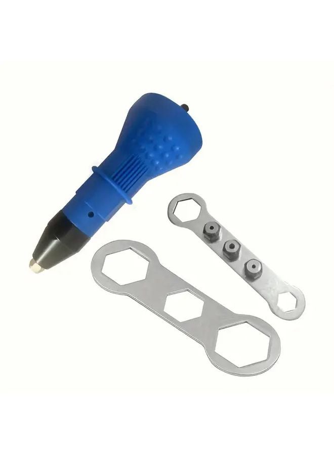 Blue Electric Rivet Gun Adapter Cordless Nut Tool For 2 4Mm To 4 8Mm Sizes - Image 4