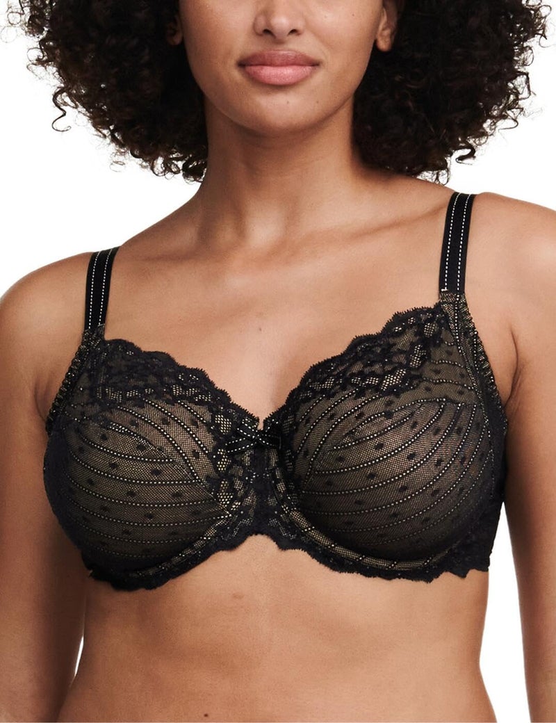 Chantelle Womens Rive Gauche Full Coverage Bra, Black, 38D US - Image 4