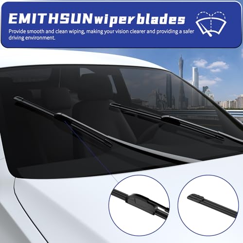EMITHSUN OEM QUALITY 26" + 16" Premium All-Seasons Stable And Quiet Windshield Wiper Blades(Set of 2) - Image 5