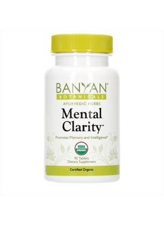 Mental Clarity – Organic Supplement with Gotu Kola & Bacopa – Supports Healthy Cognitive Function & Mental Performance* – 90 Tablets – Non-GMO Sustainably Sourced Vegan