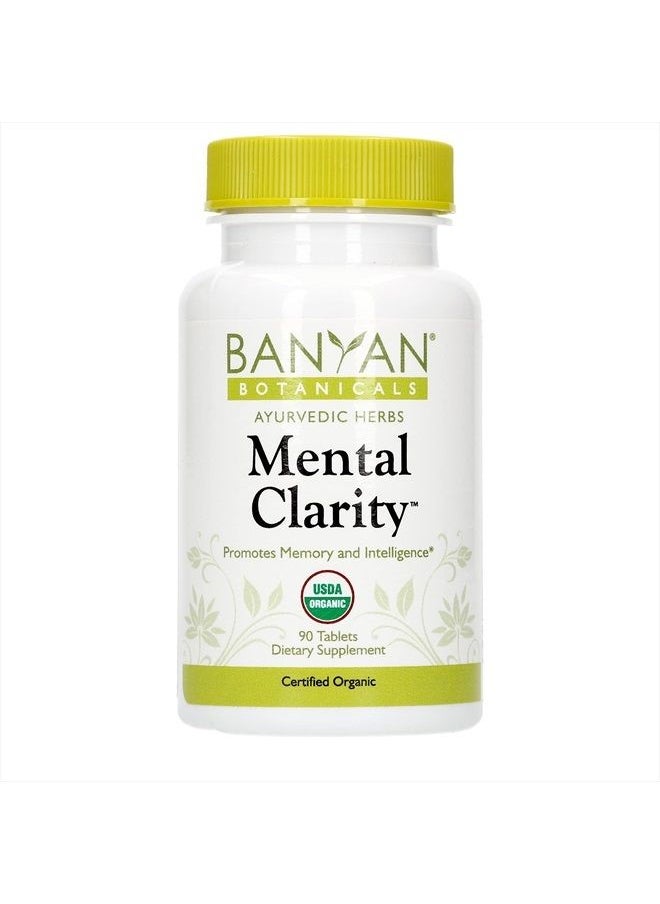Banyan Botanicals - Mental Clarity – Organic Supplement with Gotu Kola & Bacopa – Supports Healthy Cognitive Function & Mental Performance* – 90 Tablets – Non-GMO Sustainably Sourced Vegan - Image 1