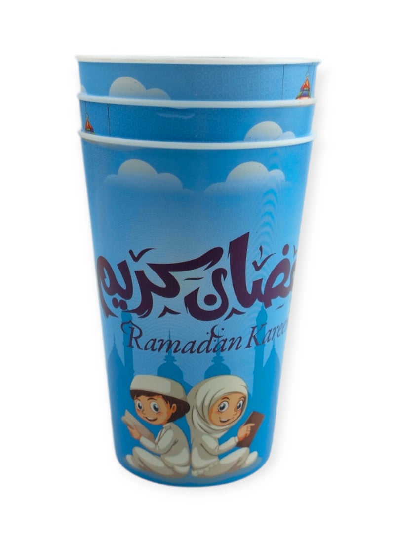 ماركة غير محددة أكواب رمضان البلاستيكية القابلة لإعادة الاستخدام - 3 قطع.  - Image 1