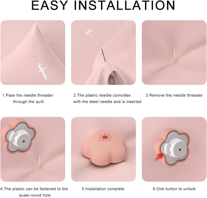 Duvet Clips Set, Duvet Pins Duvet Button Duvet Cover Clips Botton Duvet Fixing Holder 16Pcs (Multi Colors) - Image 2