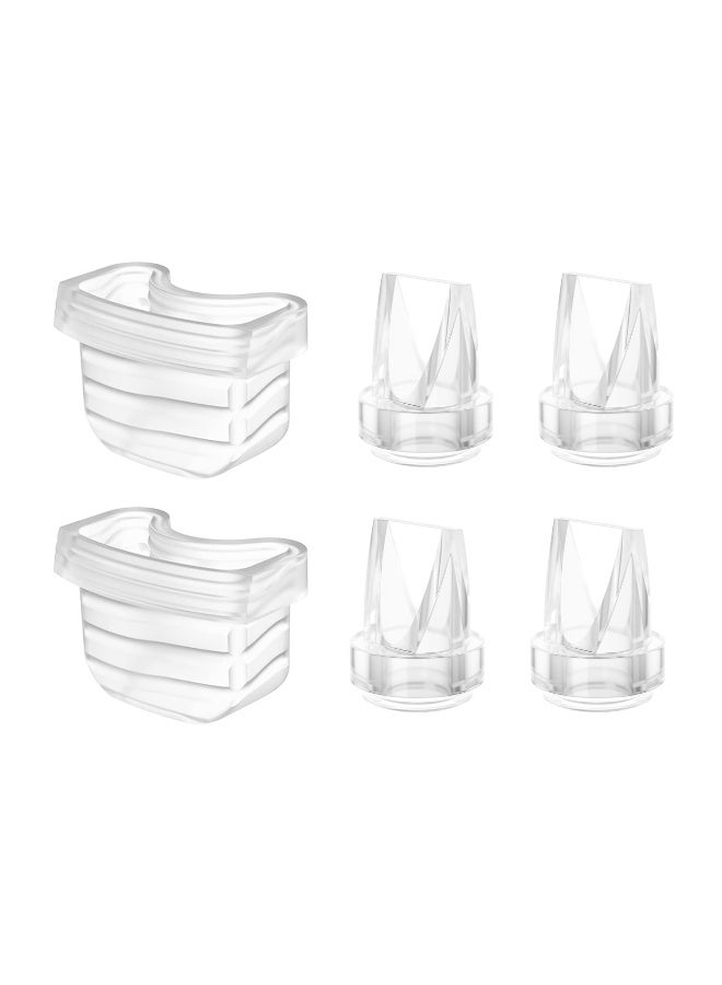 Duckbill Valves Silicone Diaphragms for MomMed S21 S23 S18 Breast Pump, Food-Grade Replacement Parts for Enhanced Performance Hygiene 6-Pack - Image 1