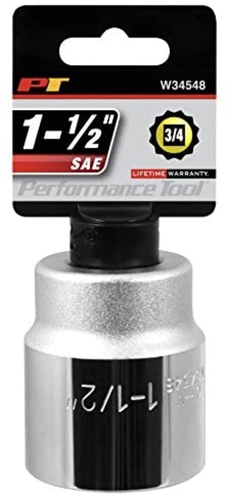 Performance Tool W34548 34Inch Drive 12Point SAE Standard Socket 112Inch