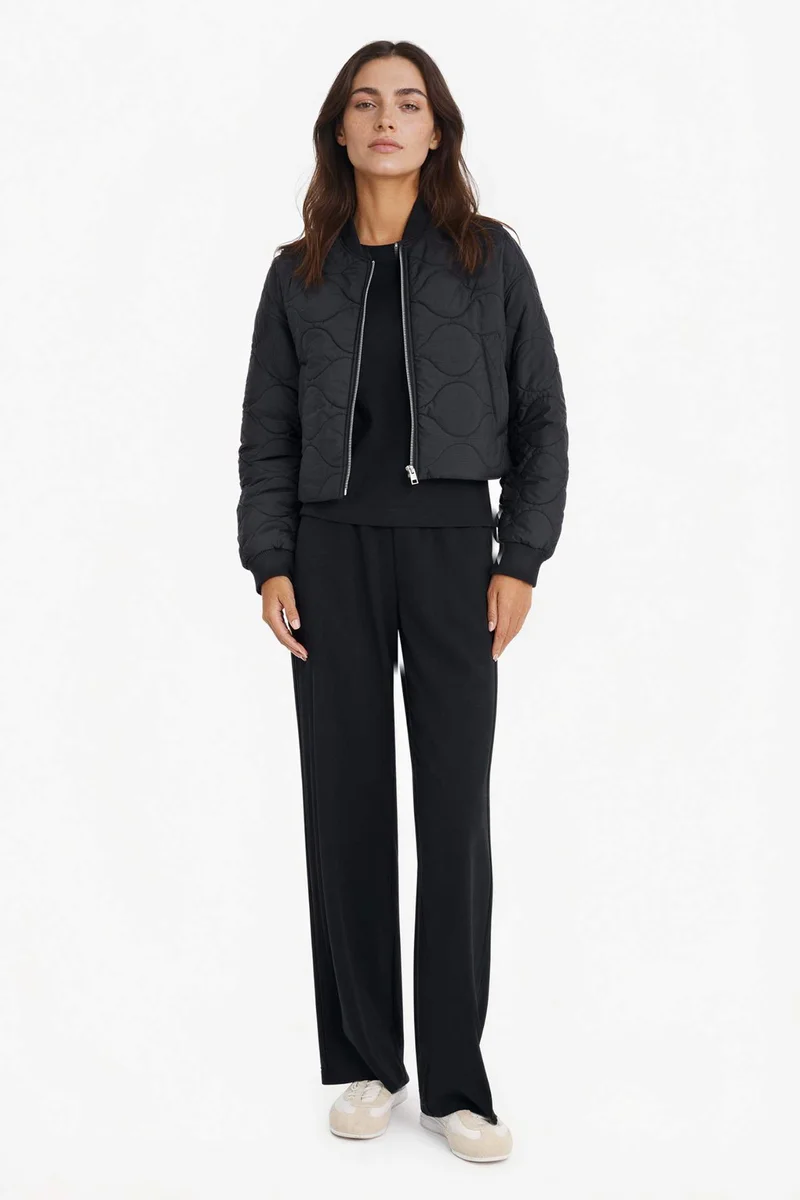 ديفاكتو Regular Fit College Collar Waterproof Bomber Jacket