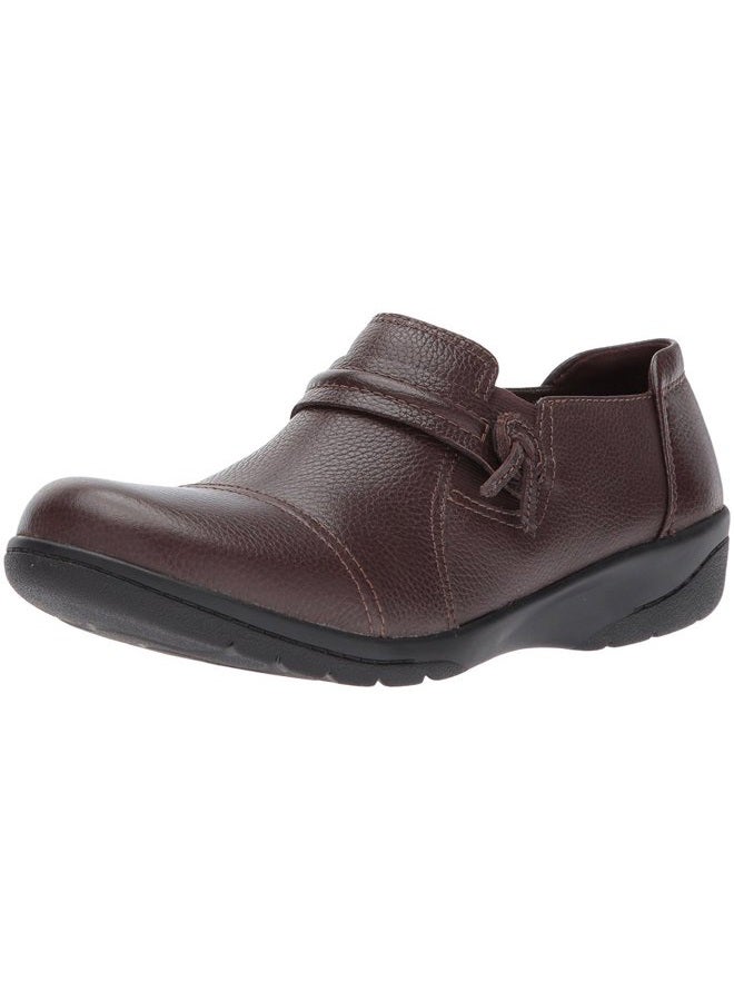 clarks Women's Cheyn Madi Slip-On Loafer, Dark Brown Tumbled Leather, 8.5 - Image 1