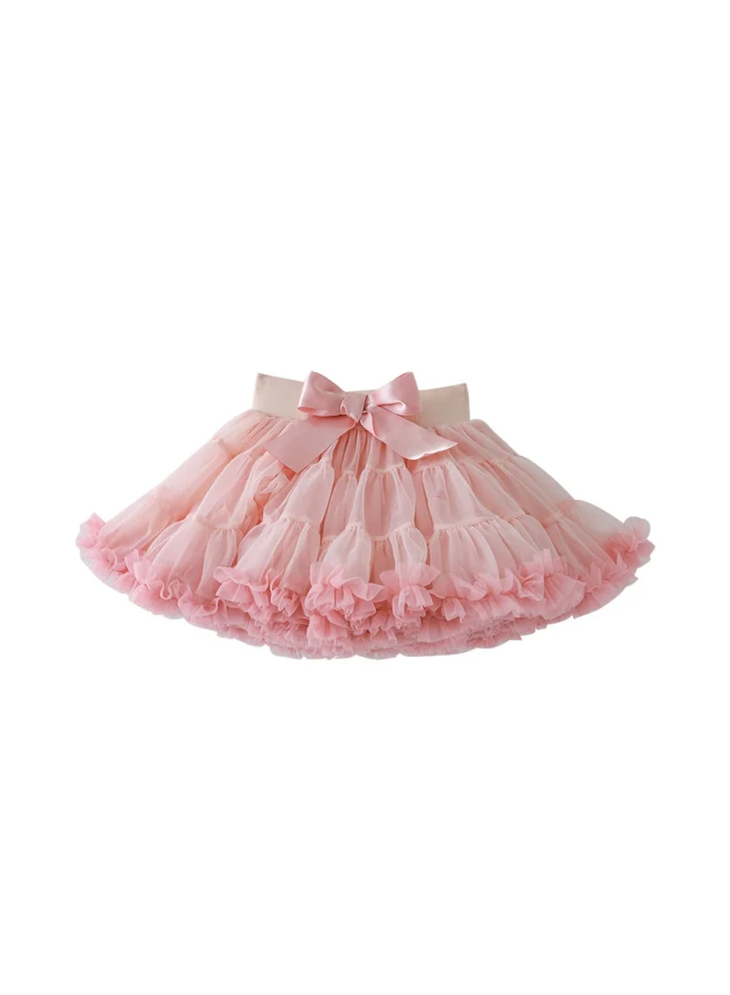 Yoehyaul Peach Pink Tutu Skirt for Girls