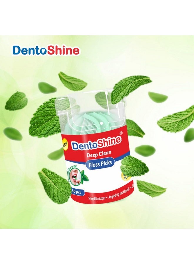 Dentoshine Deep Clean Dental Picks -Mint Flavored 50 ct CAN x 3 (Pack of 3) - Image 3