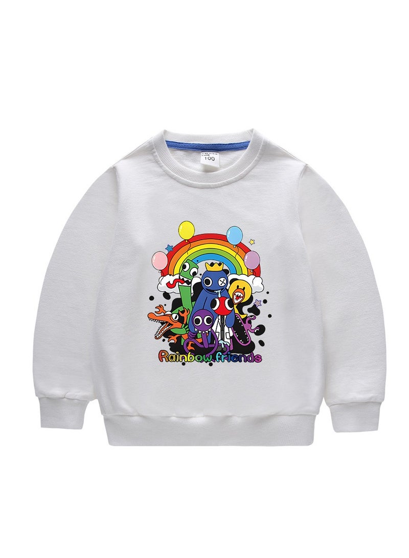 general Rainbow Friends Crew Neck Sweatshirt Small Children Cotton Long Sleeve Top for Boys and Girls Baby - Image 1