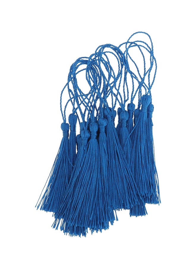 Milisten Milisten 20 X Soft Silky Tassels With Hanging Earrings For Diy Art And Crafts Making Supplies For Jewellery Bookmark Curtain Bow (Blue) -- Blue 