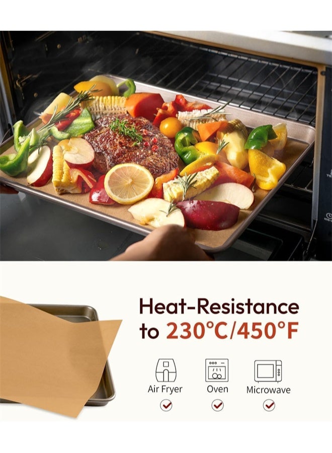 HOMESTAR 100 Pieces Parchment Paper Sheets, Non-Stick, Brown Baking Paper 30*40CM for Oven, Air Fryer, Grilling, Steaming, Bread, Cupcakes and Cookies - Image 4