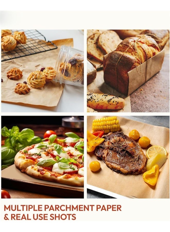 HOMESTAR 100 Pieces Parchment Paper Sheets, Non-Stick, Brown Baking Paper 30*40CM for Oven, Air Fryer, Grilling, Steaming, Bread, Cupcakes and Cookies - Image 5