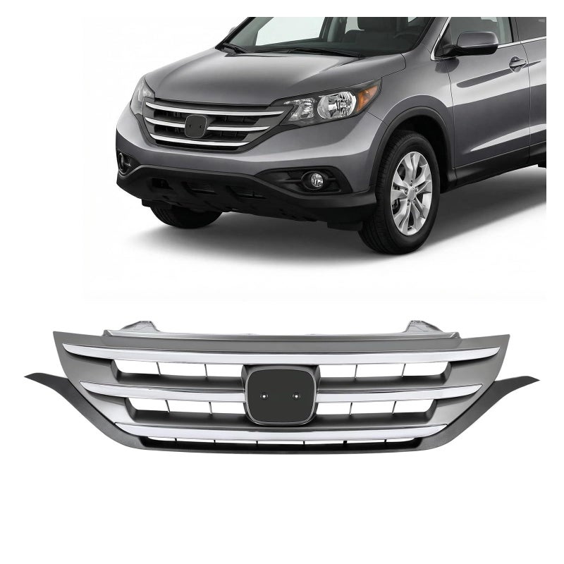 ALMULOO Front Grille Compatible with 2012-2014 Honda CRV CR-V EX/EX-L/LX/Touring Sport Utility 4-Door ABS Grill Replacement for HO1200211 71121T0GA01ZA - Image 1