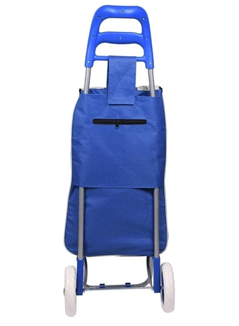 DubaiGallery Unique Heavy Duty Shopping Trolley Bag with Wheels for Vegetables Grocery  - Image 3