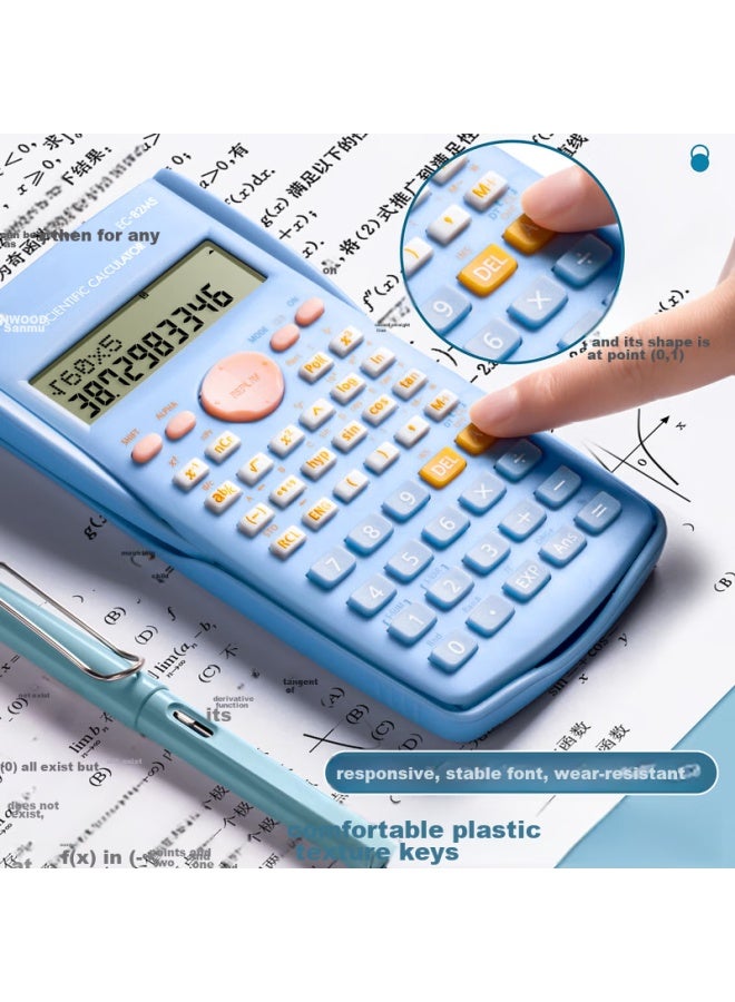 Sunwood Scientific Calculator With 240 Functions, Exam Calculator (suitable For Middle And High School Students) Ec-82ms Cherry Pink - Image 3