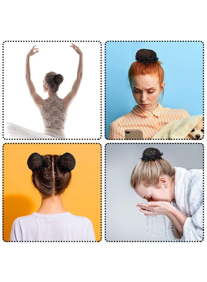 AKADO Juda Net Bun Cover Hair Styling Bun Net Hair Juda Bun Net for Women and Girls Invisible Hair Net Hairnet for Dance Buns Reusable Elastic Black Bun Jali for Women (3) - Image 4