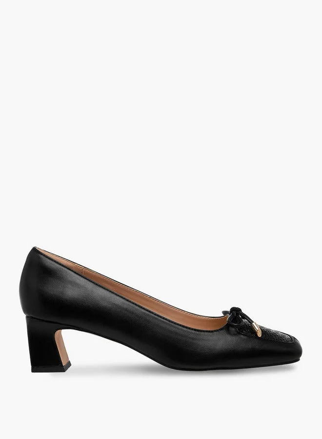سيليست Women Logo Embossed Block Heel Pumps
