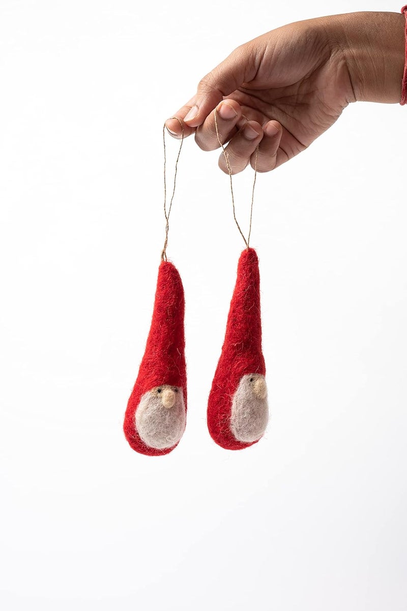 dekulture De Kulture Handmade Premium Felt Doll Christmas Ornament Eco Friendly Needle Felted Stuffed Ideal for Home Office Decoration Holiday Decor 43x15x62 LWH Inches - Image 3