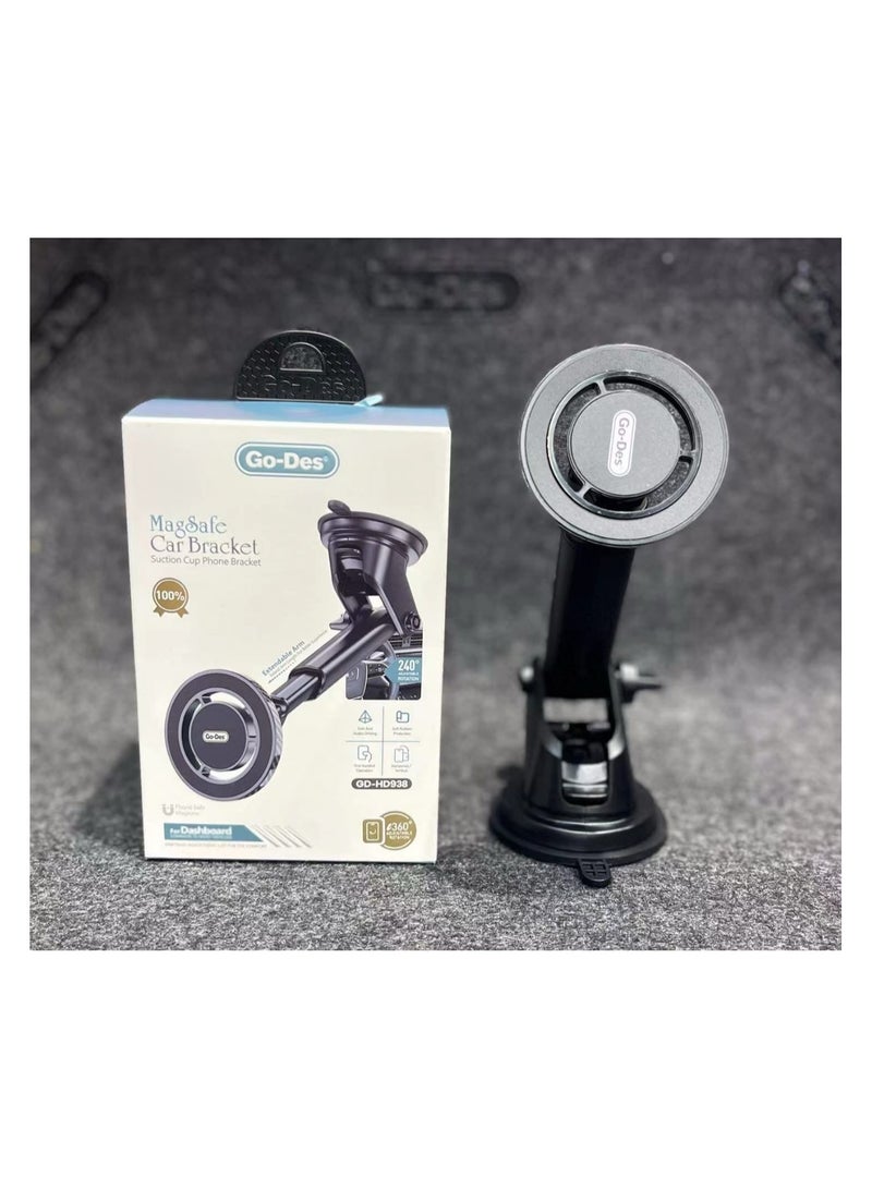 GO-DES Magsafe Car Bracket Suction Cup Phone Holder - Image 3