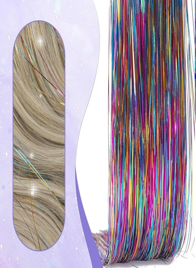 Caltero Hair Strips for Girls | Fake Hair Extensions for Kids | Hair Accessories for Girls Hair Clips for Kids Baby Hair Accessories Artificial Hair Random. (Hair Extension & Glitter Hair Extension)-2024-multicolor - Image 2