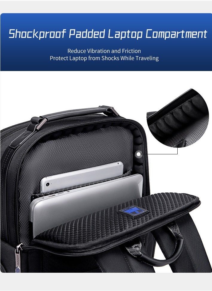 ARCTIC HUNTER - Large Business Travel Laptop Backpack Wear Resistant Durable Trip Bag with Independent Laptop and Tablet Computer Compartment B00492 Grey - Image 1