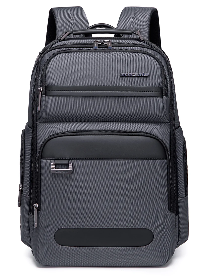 أركتيك هانتر Large Business Travel Laptop Backpack Wear Resistant Durable Trip Bag with Independent Laptop and Tablet Computer Compartment B00492 Grey