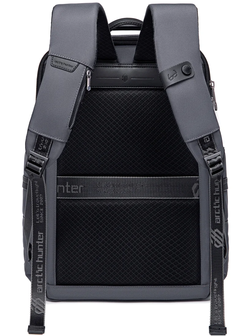 ARCTIC HUNTER Large Business Travel Laptop Backpack Wear Resistant Durable Trip Bag with Independent Laptop and Tablet Computer Compartment B00492 Grey