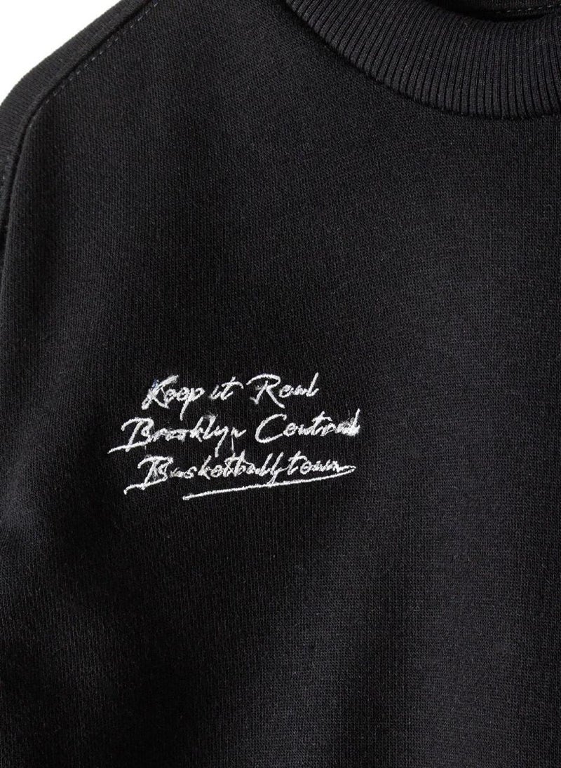MINOTI Boys Crew Sweatshirt with Print  - Image 3