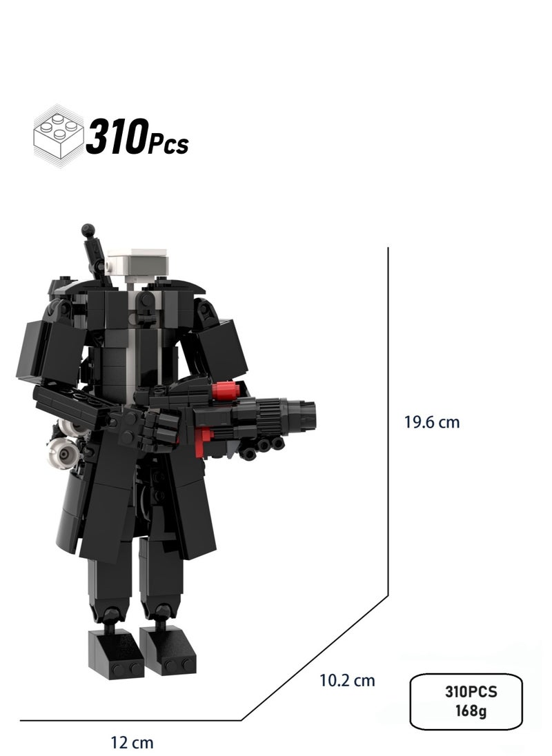 General Skibidi Toilet Man Toy Building Blocks 310Pcs Suit Monitor Man Toy Ideas Toys Battle Horror Game Model Ideas Toys Gifts for Adult & Kids  - Image 1